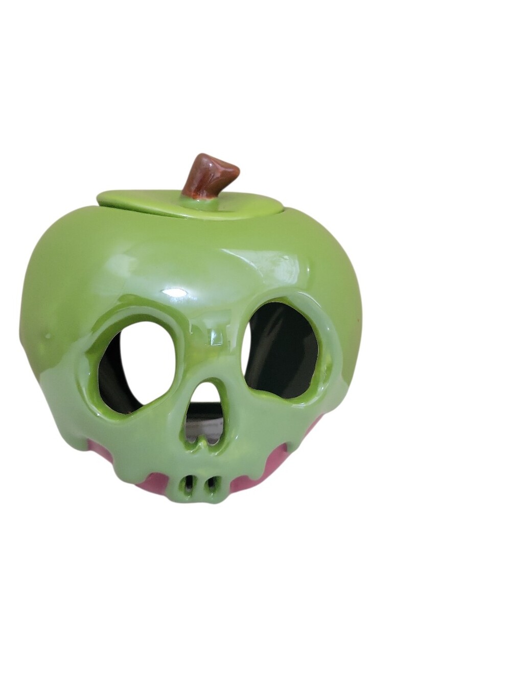 Disney Villains Poisoned Apple Ceramic Halloween Candle Holder Votive Lid